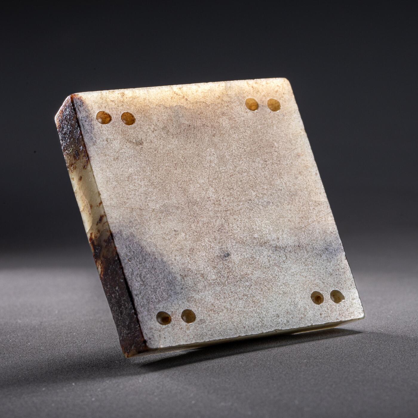 日本大阪雅和auction 2025金秋競賣會第一期 唐 歌樂佣帶板 尺寸:L:5 W:5 H:0.5cm