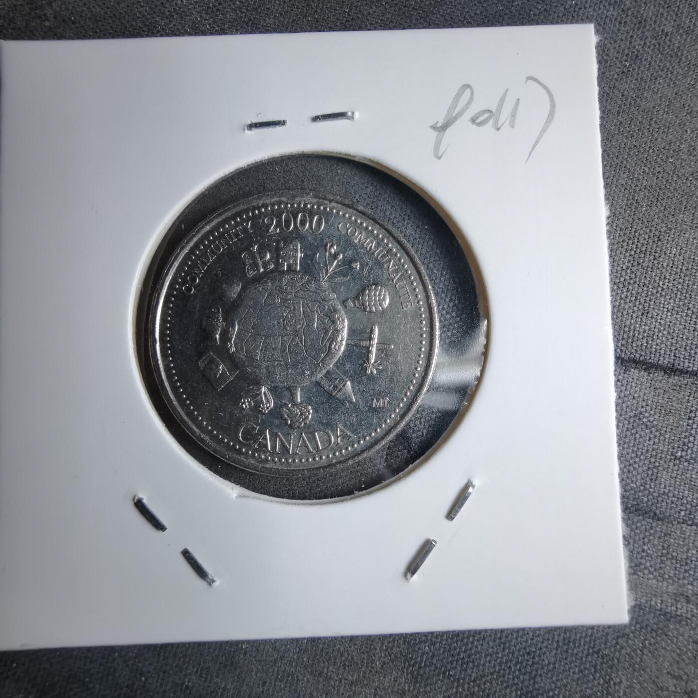 沼泽如烟--第890场 加拿大2000年25分纪念币