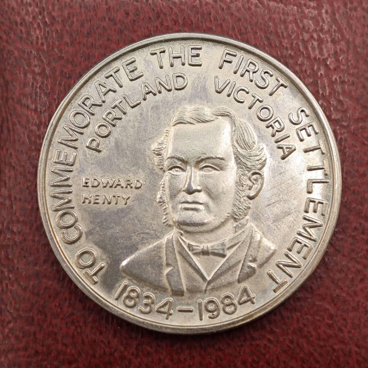 【淘币小摊】实时拍第七百八十七拍   银币套币场   满百包邮可预留二周 每周一统一发货   澳大利亚墨尔本1834-1984年百年小银章重16克