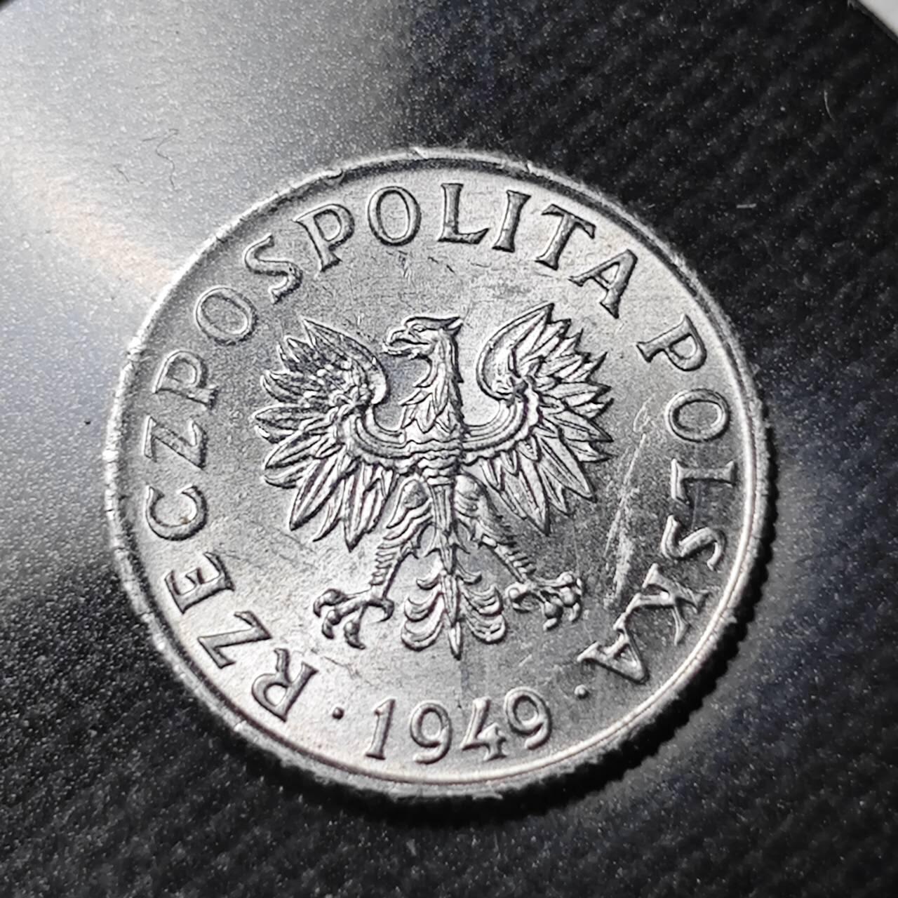 KK钱币收藏小铺  第363场  2月预留时间 周末发货  1949波兰1格罗申
