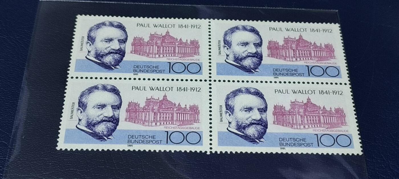 德国邮票专场，都是四方联人物题材