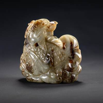 日本大阪雅和auction 2025金秋競賣會第一期 - 明 玉瑞獸 尺寸:W:8 H:7.5cm