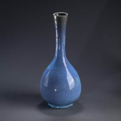 日本大阪雅和auction 2025金秋競賣會第一期 - 鈞窯長頸瓶 尺寸:W:14 H:33cm