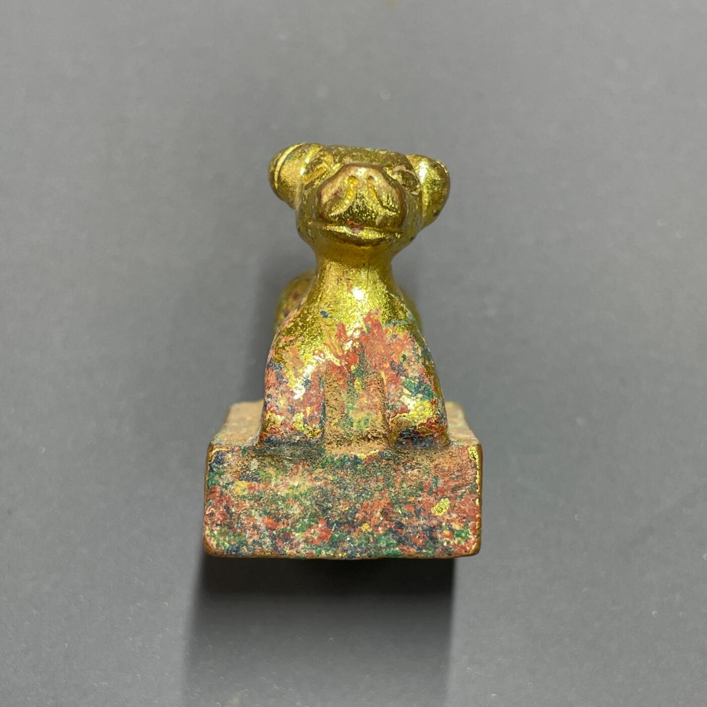 日本大阪雅和auction 2025金秋競賣會第一期 戰國 銅鎏金羊形印章 尺寸:L:2W:2 H:3cm