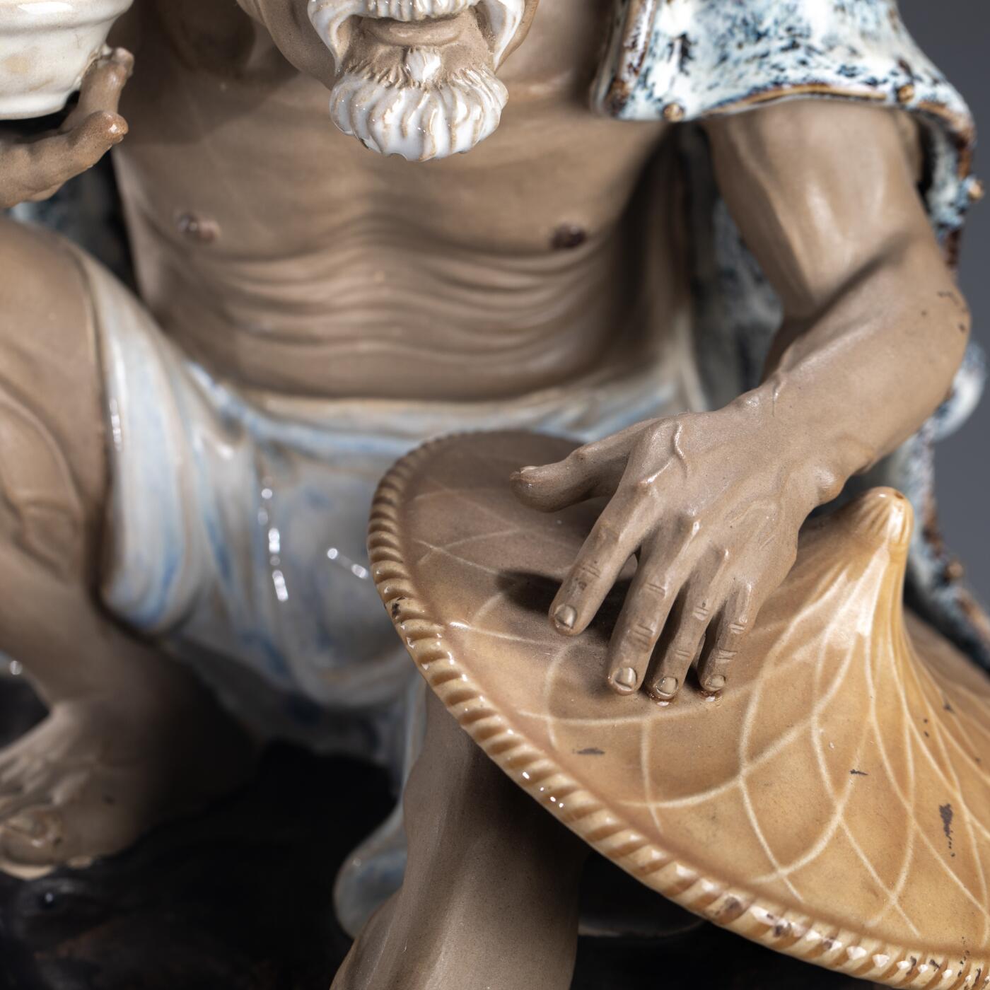 日本大阪雅和auction 2025金秋競賣會第一期 劉澤棉 石灣窯老人 尺寸:W:27 H:26cm