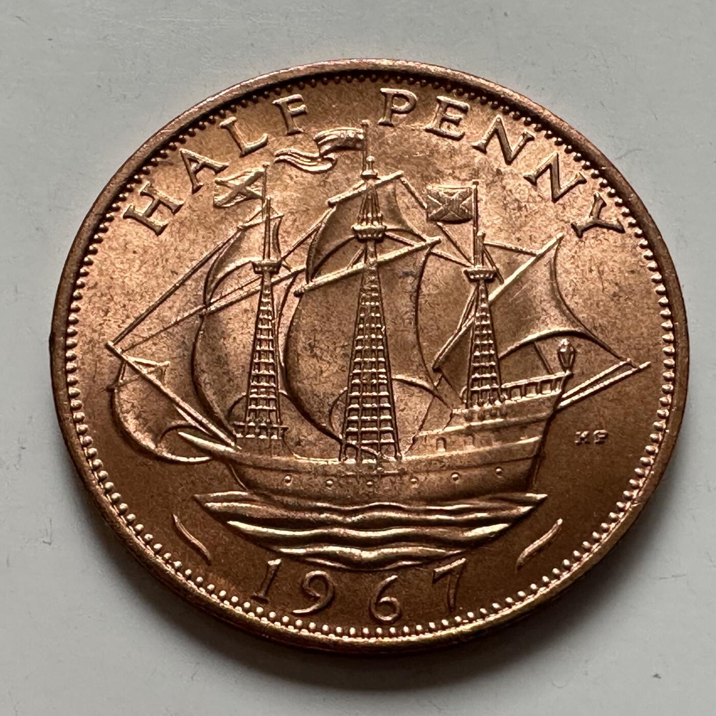 🌹外币初藏🌹🐯2025年第123场  每周二四六晚8️⃣点 接代拍 英国1967年半便士