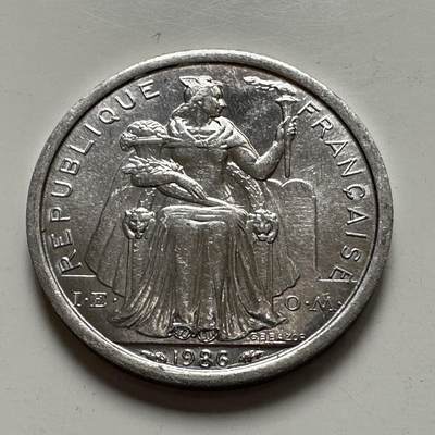 🌹外币初藏🌹🐯2025年第123场  每周二四六晚8️⃣点 接代拍 - 玻利尼西亚1986年一法郎