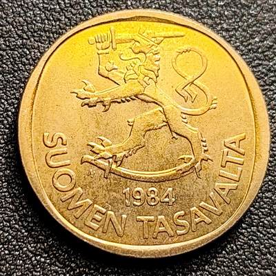 泉币菌-第123场-精品福利场(115场之后的本周末发货，感谢理解) - 原光品相 芬兰1马克硬币  24mm  