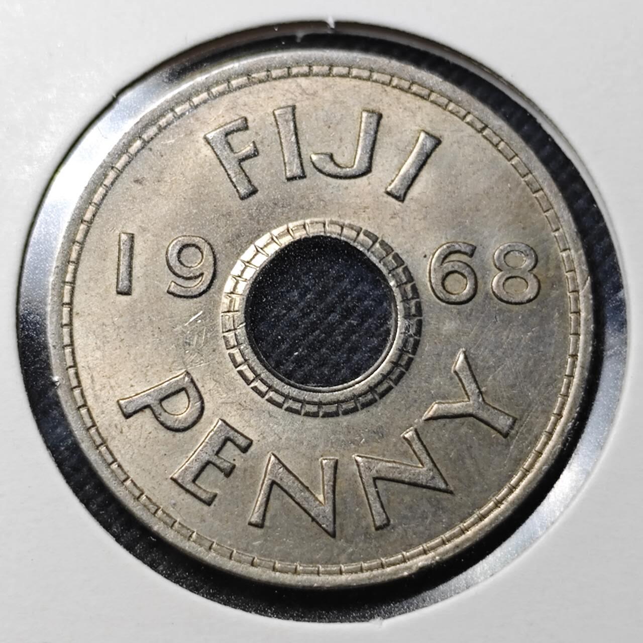 KK钱币收藏小铺  第364场  2月预留时间 周末发货  1968斐济1便士