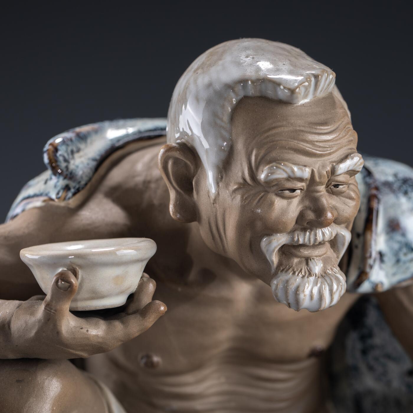 日本大阪雅和auction 2025金秋競賣會第一期 劉澤棉 石灣窯老人 尺寸:W:27 H:26cm