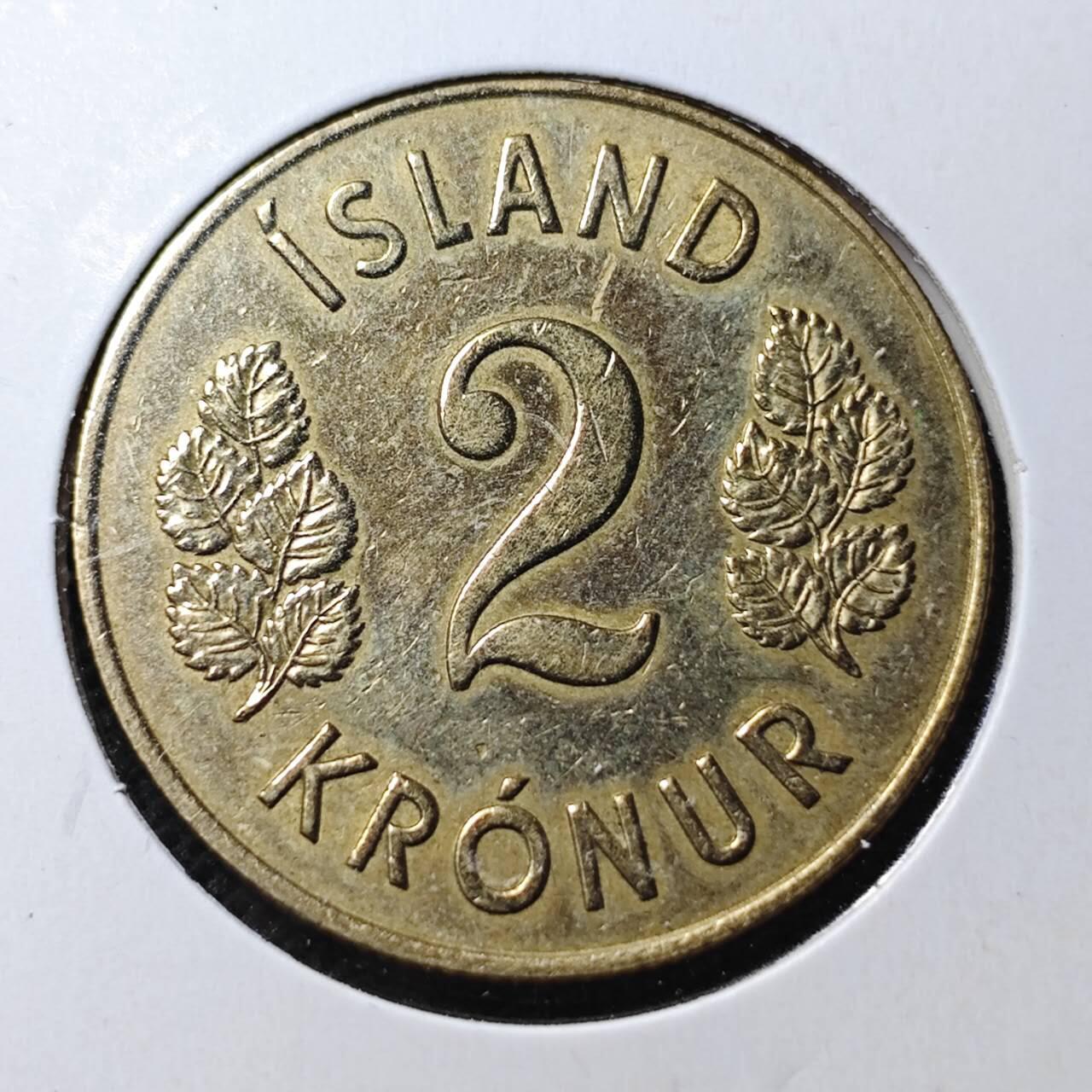 KK钱币收藏小铺  第364场  2月预留时间 周末发货  1946冰岛2克朗