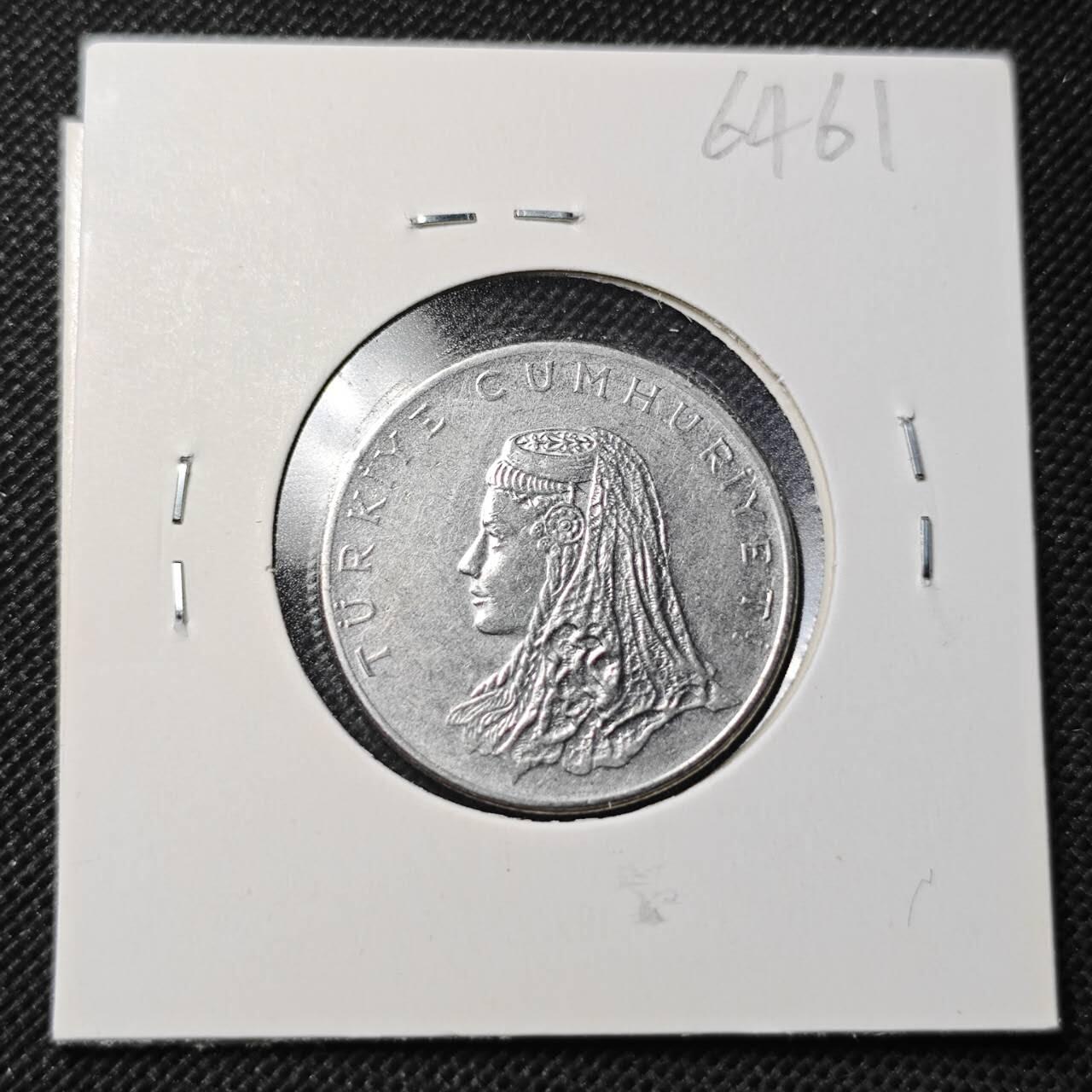 KK钱币收藏小铺  第364场  2月预留时间 周末发货  土耳其50库鲁 披纱女士