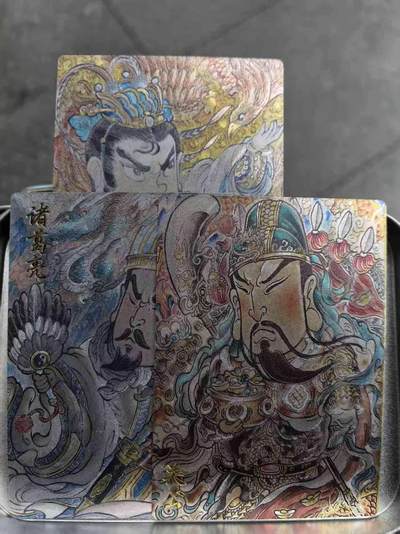 龙虎卡牌第六二场 百里霸场 （无佣金，周六结拍，欢迎送拍） - 粗闪3张 玄卡阁 三国英雄志 山丘-周瑜&诸葛亮&关羽