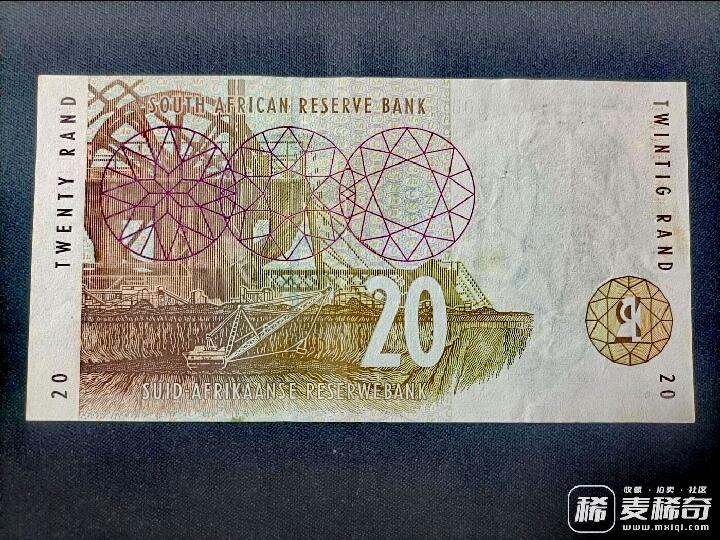 近全新南非1999年20兰特靓品纸币