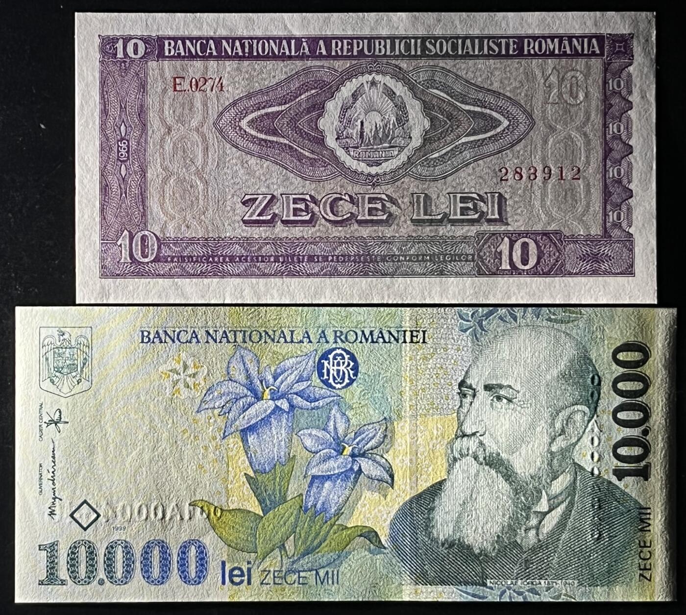 小福收藏拍卖第197期 裸钞场 本期有多张豹子号靓号 百慕大03年50元纪念钞百位号 马来亚和英属婆罗洲开国第一张纸币大冠女王 马来亚 41年1元英王乔六 法属太平洋10000法郎 捷克1000克朗纪念钞千位号  卢森堡 1000法郎  萨尔瓦多样钞 匈牙利 法罗群岛 危地马拉等多国精美纸币 罗马尼亚 1999年 10000列伊 A冠 千位号+ 1966年 10列伊 无47 1组2张 unc