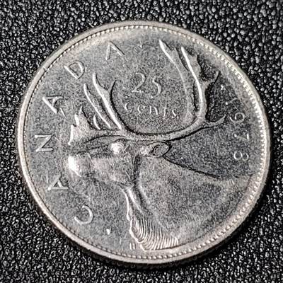 泉币菌-第124场-精品福利场(115场之后的本周末发货，感谢理解) - 高币值 加拿大1978年1/4加拿大元 伊丽莎白二世 驯鹿 24mm 