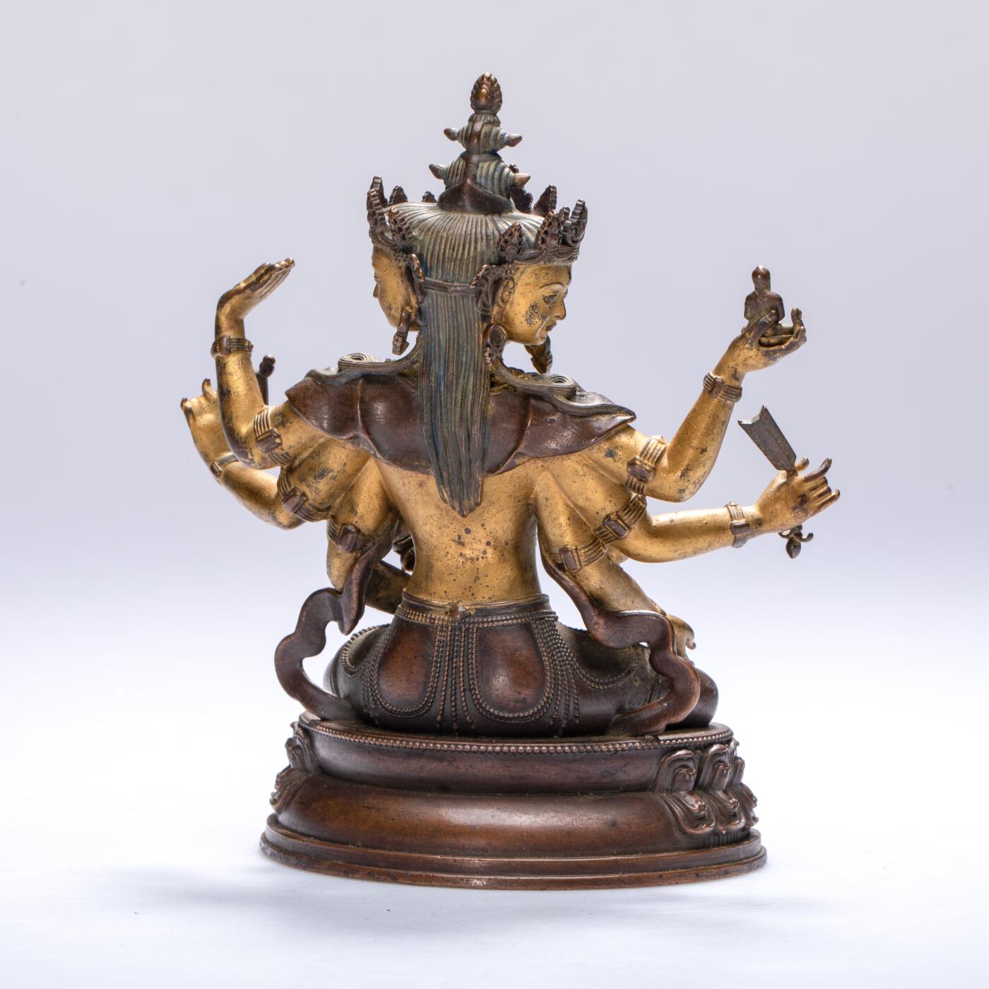 日本大阪雅和auction 2025金秋競賣會第一期 清 銅鎏金尊勝佛母像 尺寸:H:26cm