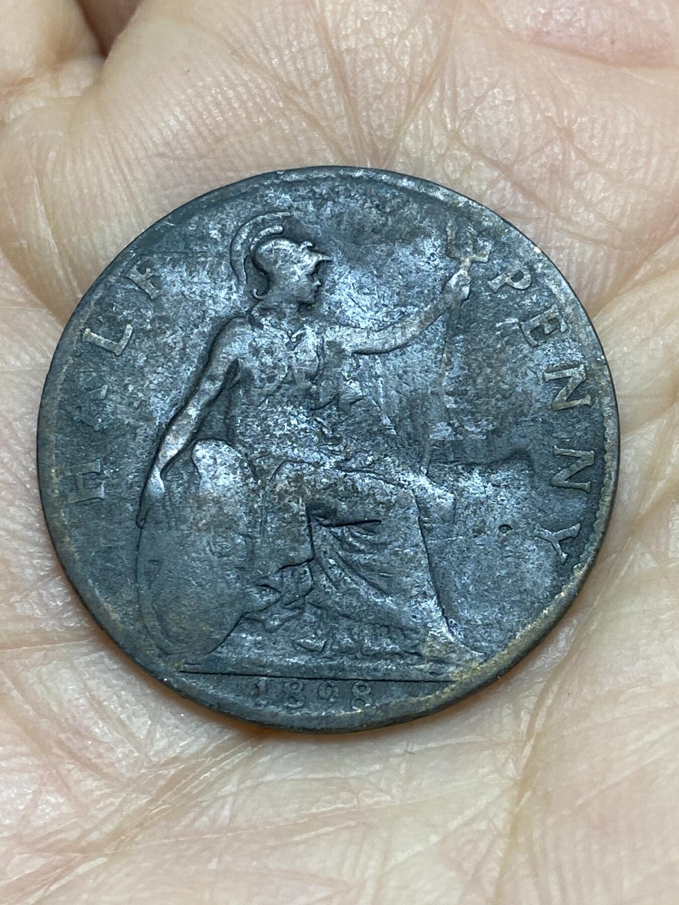 2025年第一百二十二场(总第一百四十八场）外国好品散币(免佣金) 英国🇬🇧1898年半便士(维多利亚女王老年披纱)