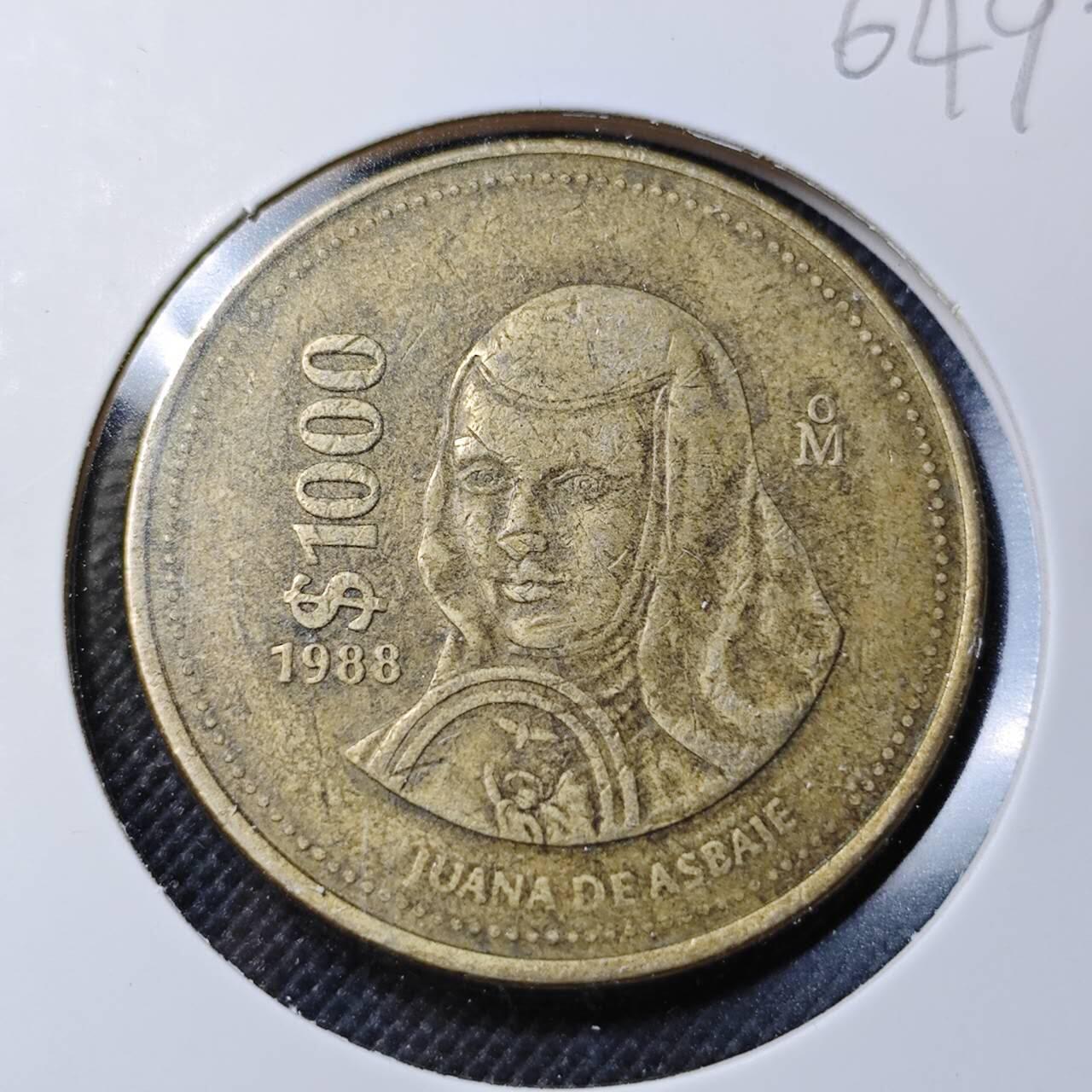 KK钱币收藏小铺  第364场  2月预留时间 周末发货  墨西哥1000比索大币