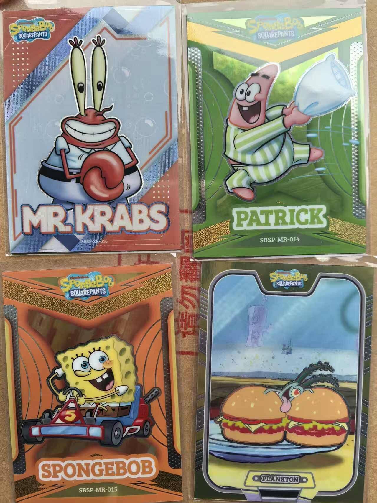 龙虎卡牌第六二场 百里霸场 （无佣金，周六结拍，欢迎送拍） 4张 2024年万乐卡-海绵宝宝（其中一张限编55/100）