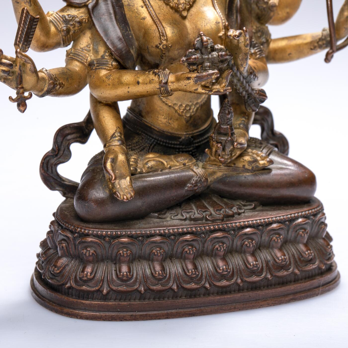 日本大阪雅和auction 2025金秋競賣會第一期 清 銅鎏金尊勝佛母像 尺寸:H:26cm