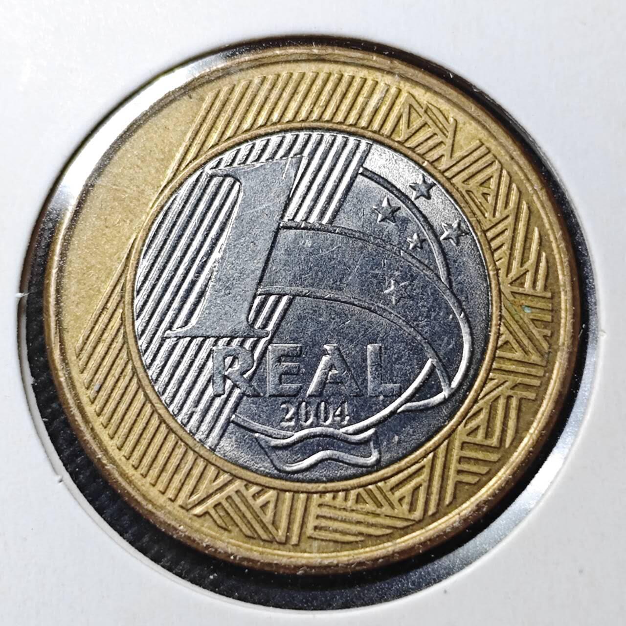 KK钱币收藏小铺  第364场  2月预留时间 周末发货  2004巴西1瑞尔双色币