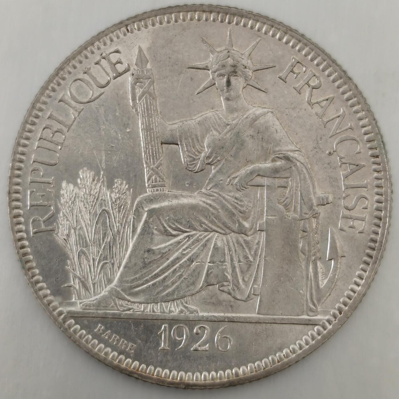 老蟹的宝藏🏴‍☠️ III 法属印支1926年1皮阿斯特坐洋银币