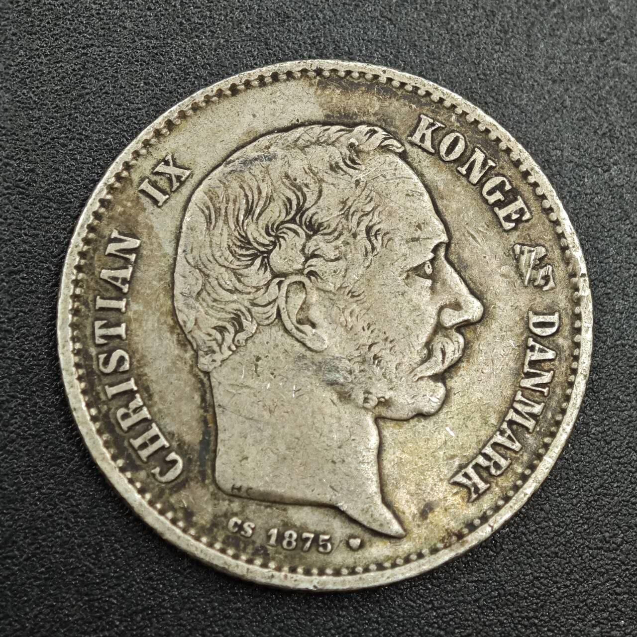 【淘币小摊】实时拍第七百八十七拍   银币套币场   满百包邮可预留二周 每周一统一发货   丹麦1875年1克朗银币