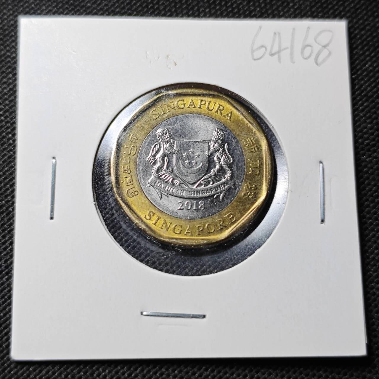 KK钱币收藏小铺  第364场  2月预留时间 周末发货  新加坡1元双色币