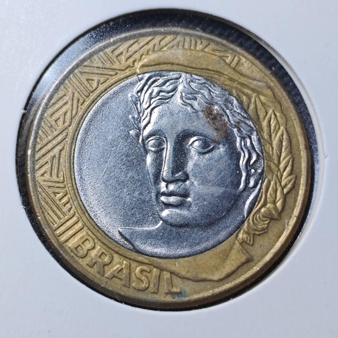 KK钱币收藏小铺  第364场  2月预留时间 周末发货  2004巴西1瑞尔双色币