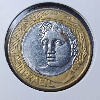 KK钱币收藏小铺  第364场  2月预留时间 周末发货 -  2004巴西1瑞尔双色币