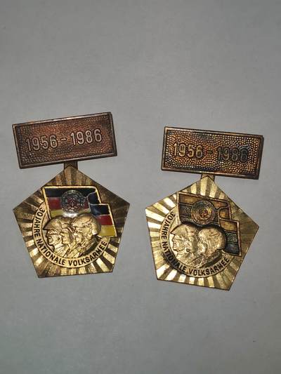 韵星假日拍卖第三十期 -- Rimey Holidays Auction 30 - 民主德国人民军建立三十周年纪念章两枚