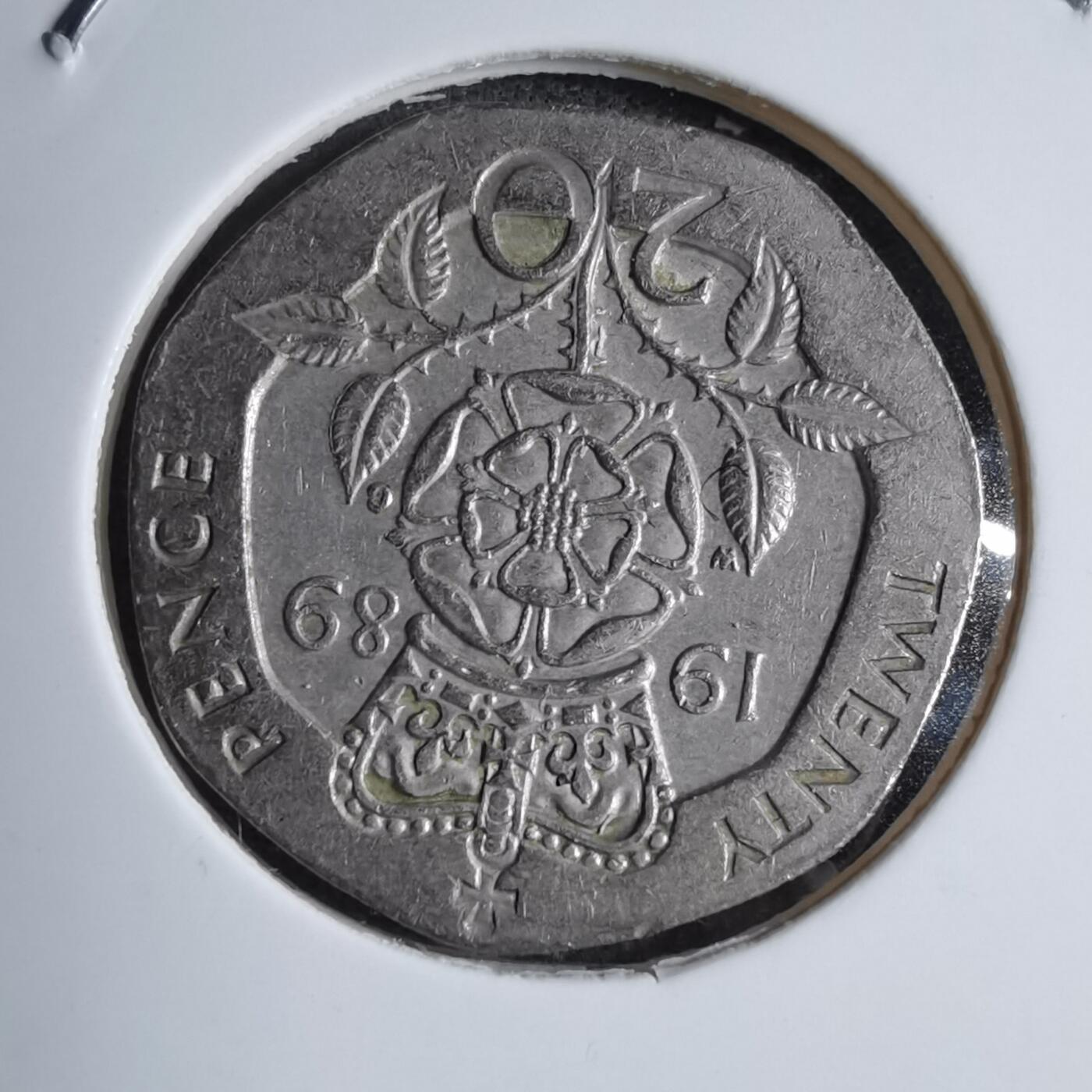 沼泽如烟--第890场 英国1989年20便士