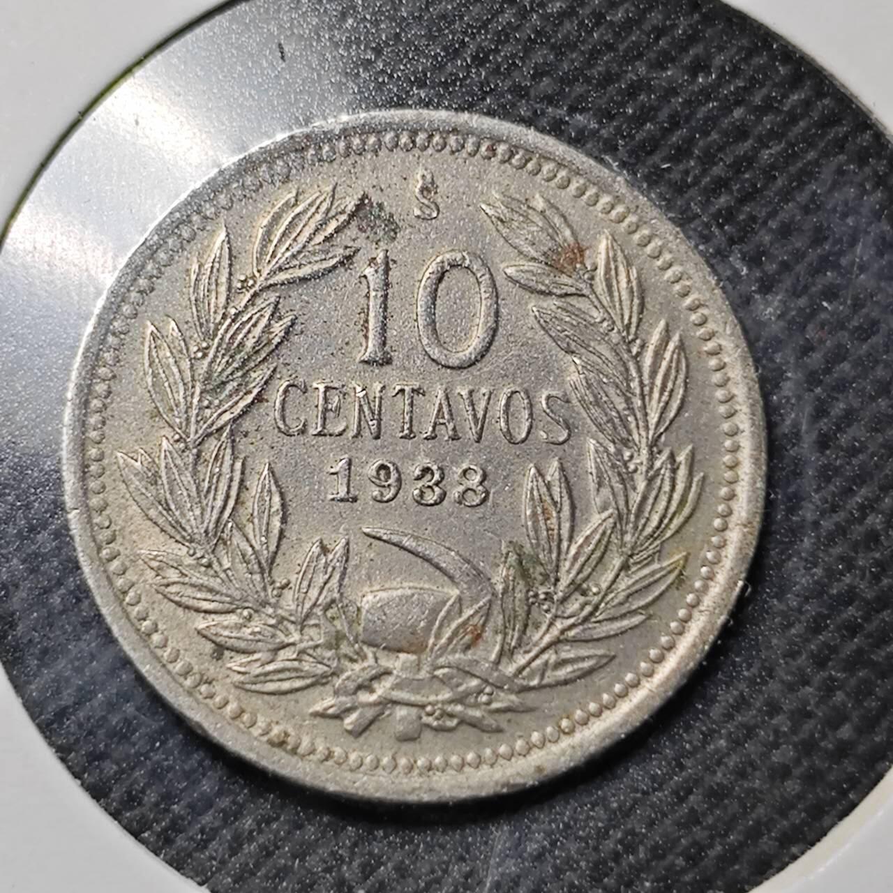 KK钱币收藏小铺  第364场  2月预留时间 周末发货  1938智利10分