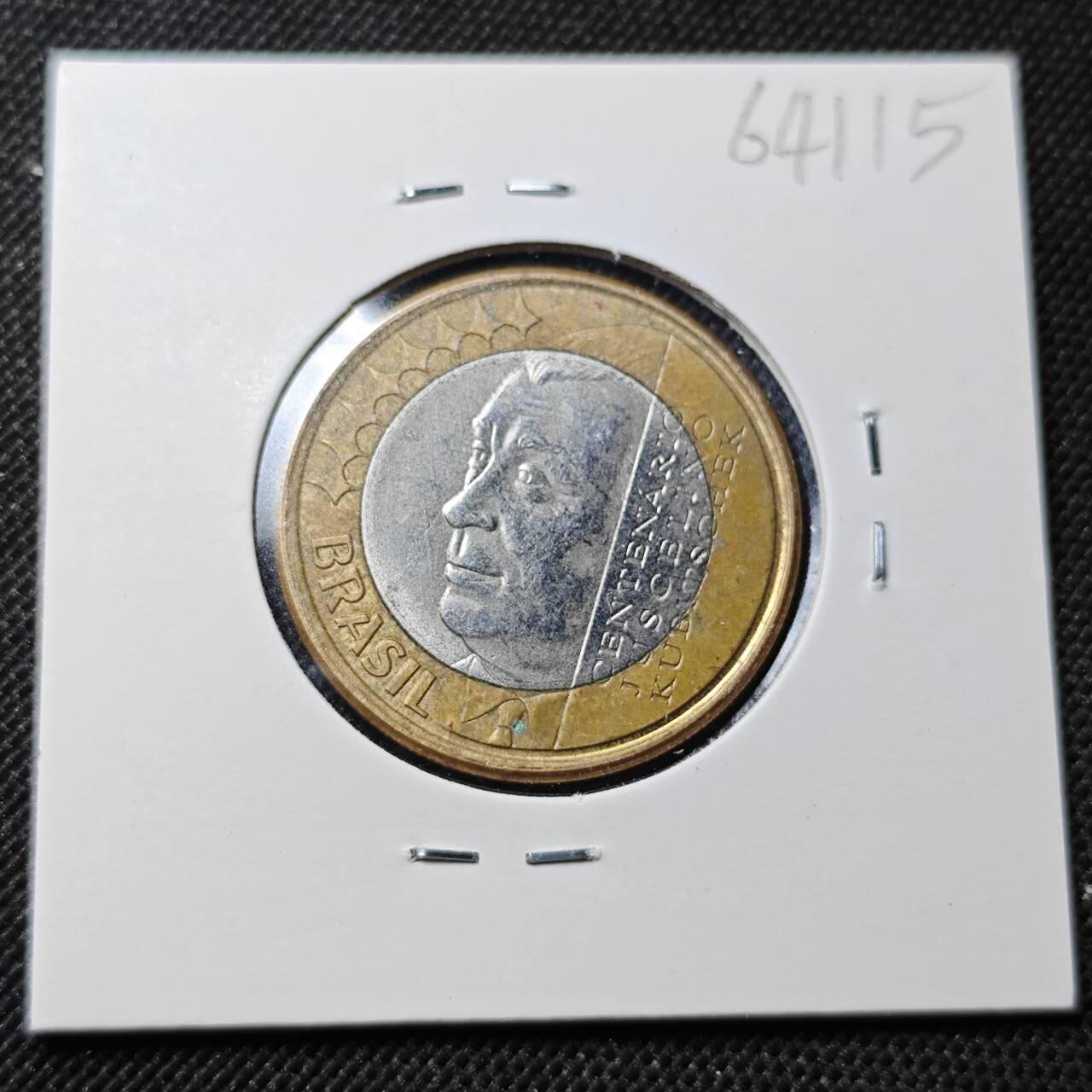 KK钱币收藏小铺  第364场  2月预留时间 周末发货  2002巴西1瑞尔纪念币