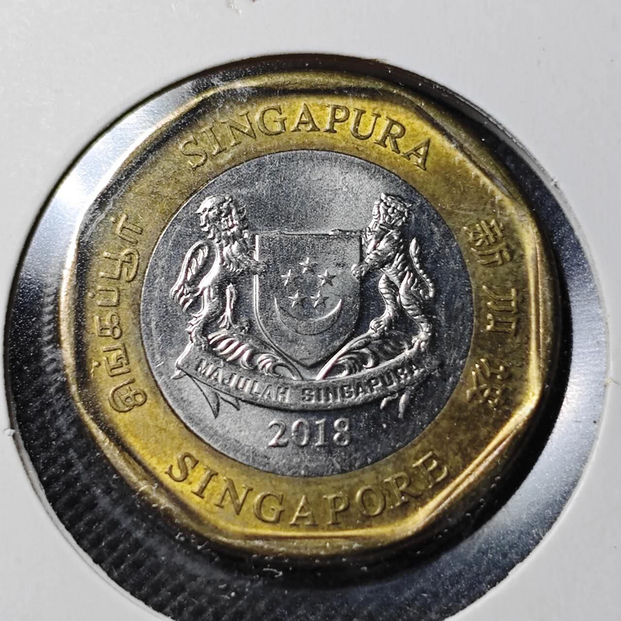 KK钱币收藏小铺  第364场  2月预留时间 周末发货  新加坡1元双色币