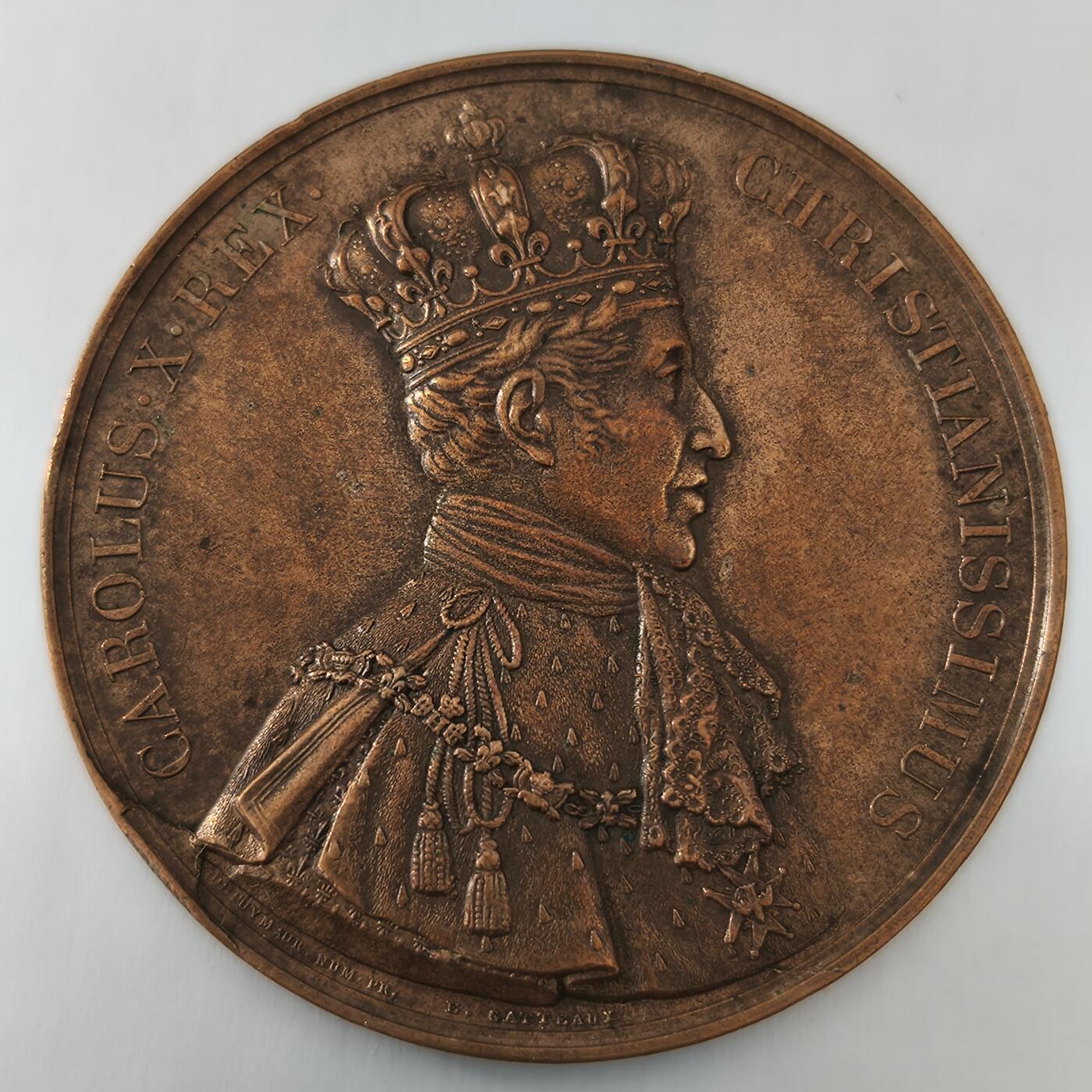 老蟹的宝藏🏴‍☠️ III 法国1825年查理十世加冕纪念铜章-