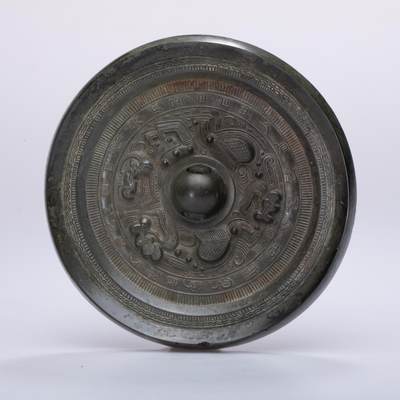 日本大阪雅和auction 2025金秋競賣會第一期 - 漢 龍虎鏡 尺寸:D:13 H:1cm 備註:盒付