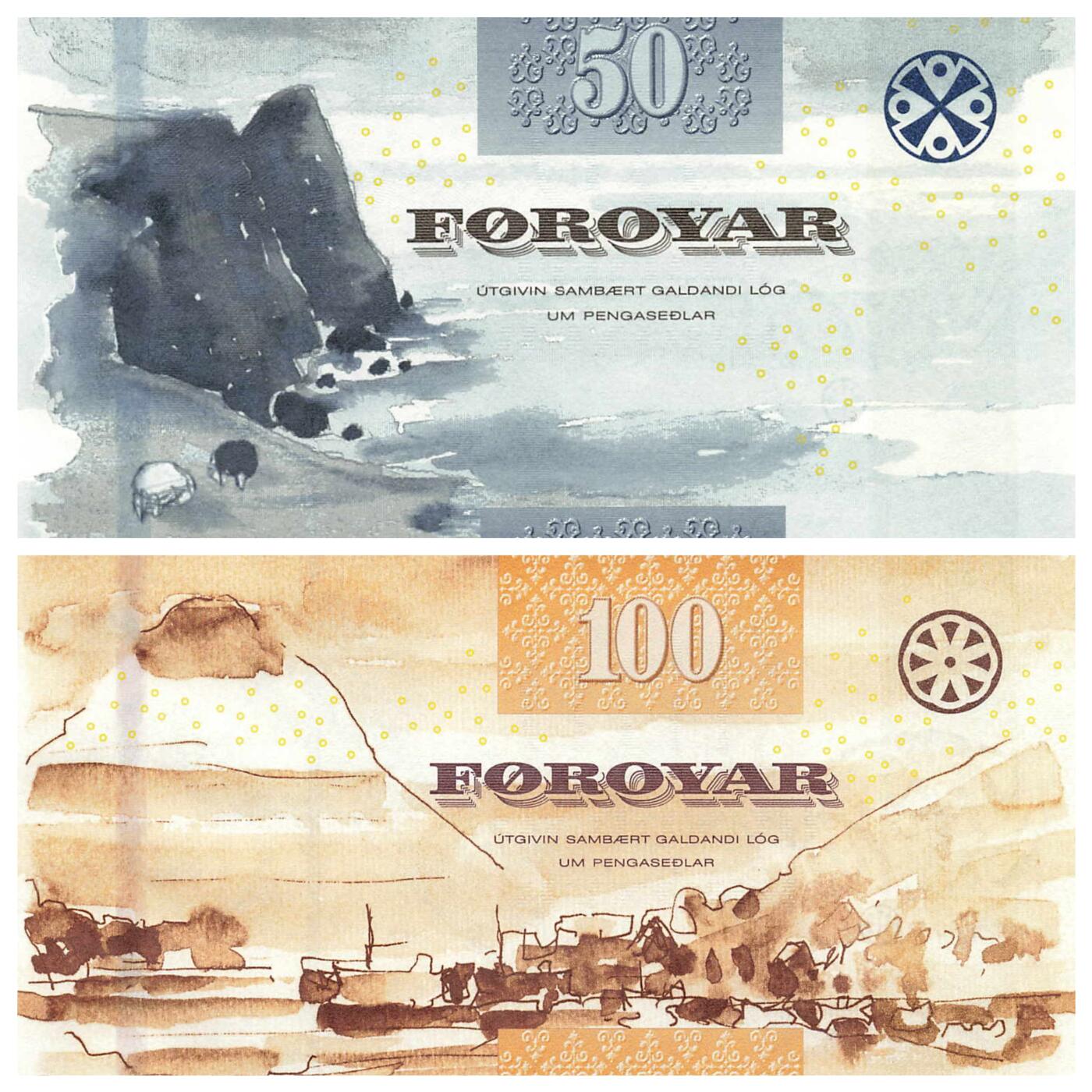 小福收藏拍卖第197期 裸钞场 本期有多张豹子号靓号 百慕大03年50元纪念钞百位号 马来亚和英属婆罗洲开国第一张纸币大冠女王 马来亚 41年1元英王乔六 法属太平洋10000法郎 捷克1000克朗纪念钞千位号  卢森堡 1000法郎  萨尔瓦多样钞 匈牙利 法罗群岛 危地马拉等多国精美纸币 法罗群岛 2011年 50+100克朗 1组2张 unc