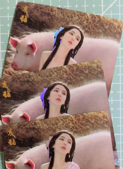 C先生卡牌 第15期 元集纪·刷子签·罐儿签·毒瘤签(持续收拍品中...) - 【彩闪】燎原《十二生肖》亥猪 三渐变