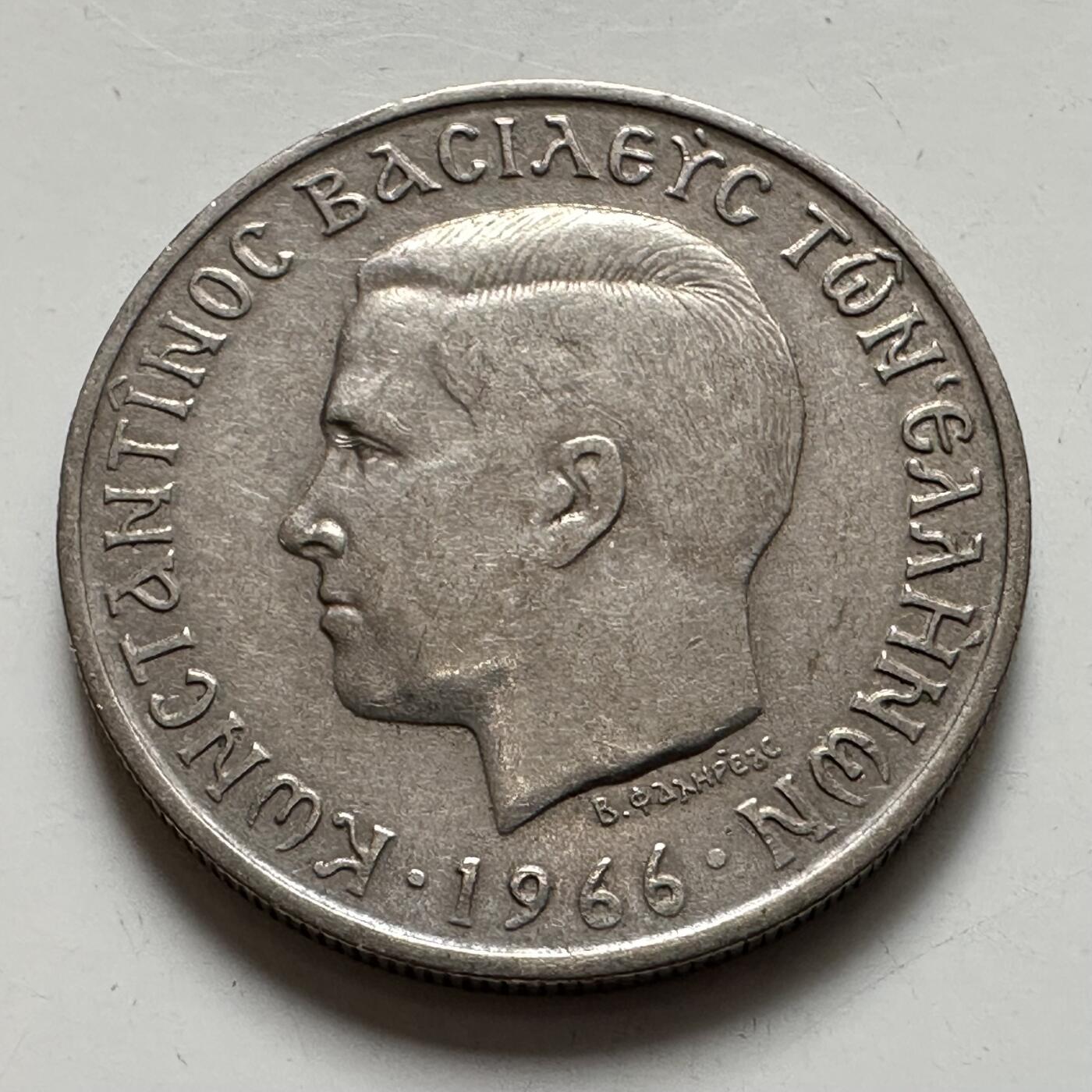 🌹外币初藏🌹🐯2025年第123场  每周二四六晚8️⃣点 接代拍 希腊1966年2德拉克马