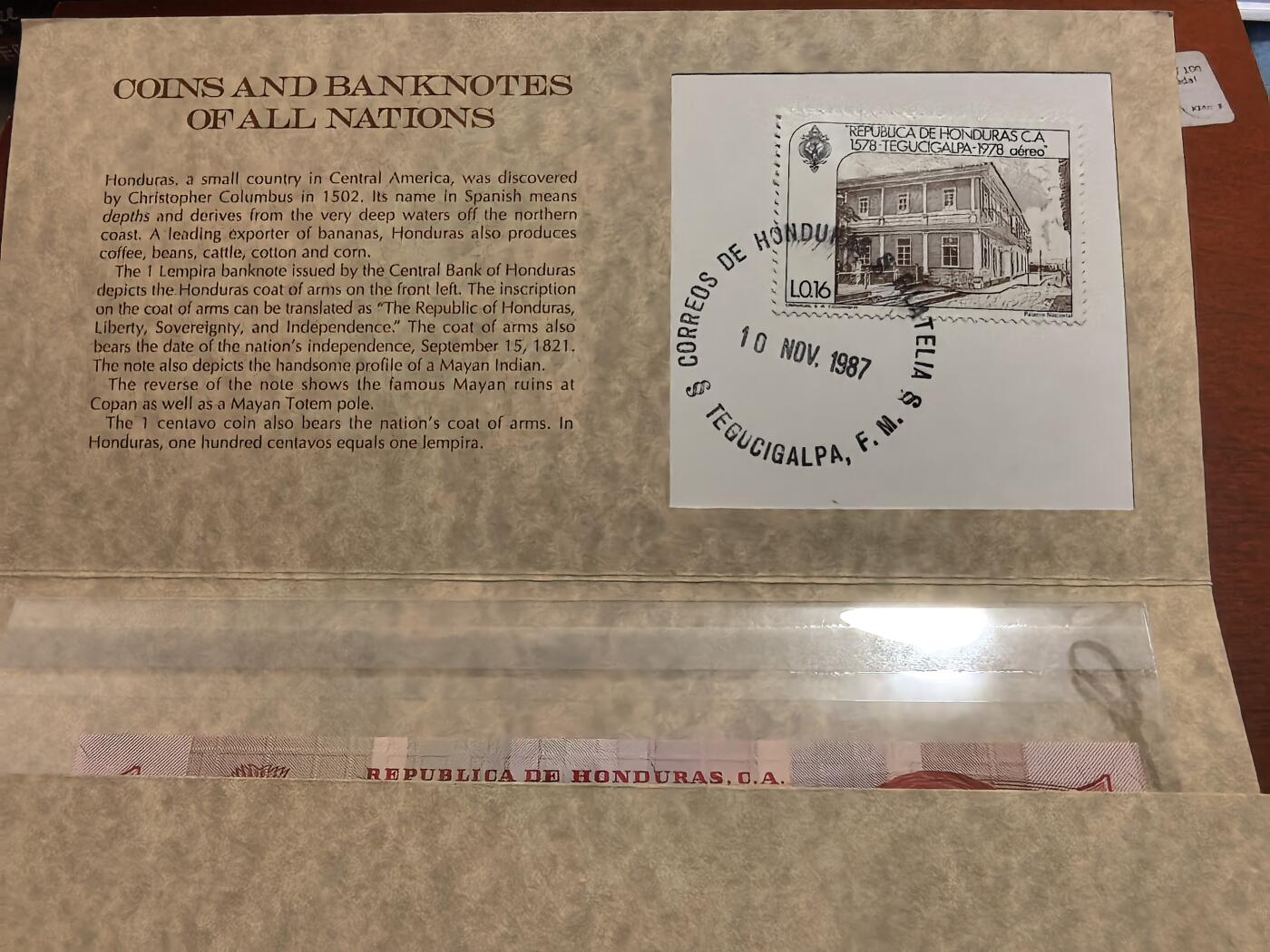 长老汇蛇年精选第七十场拍卖 世界各国钱币——洪都拉斯，含1980年1伦皮拉纸钞+1985年1分铜币