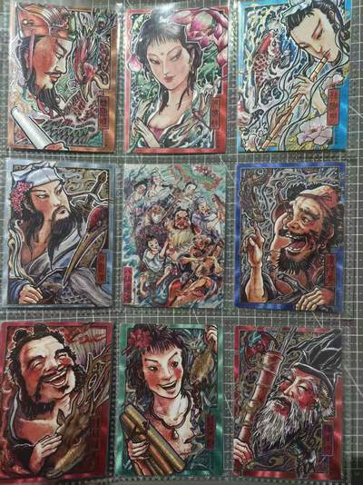 龙虎卡牌第六二场 百里霸场 （无佣金，周六结拍，欢迎送拍） - 粗闪9张全 卡德曼盲盒 不二猿八仙一套（其中一张为合体卡，真正的八仙全套）