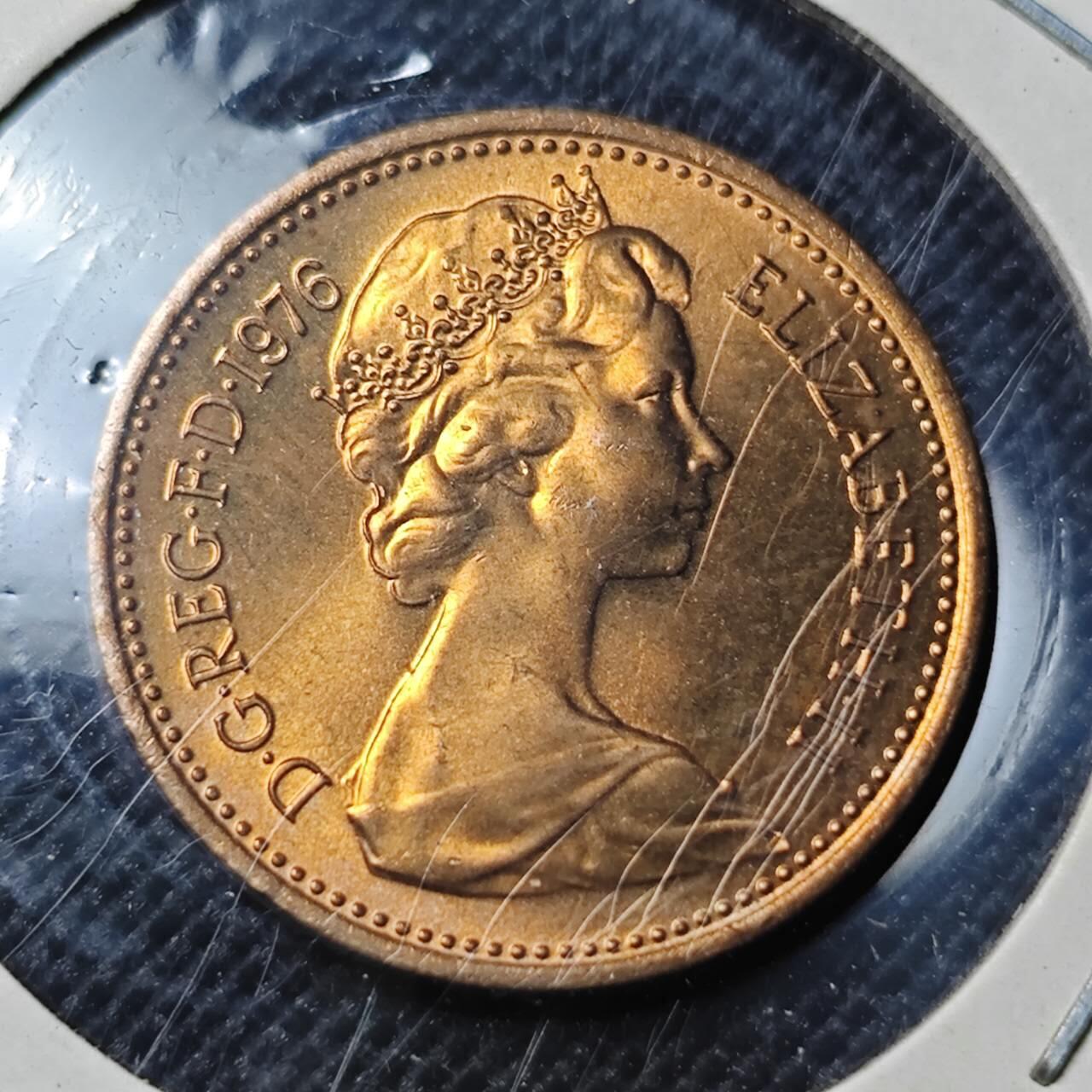 KK钱币收藏小铺  第364场  2月预留时间 周末发货  1976英国1便士铜币 拆卷品