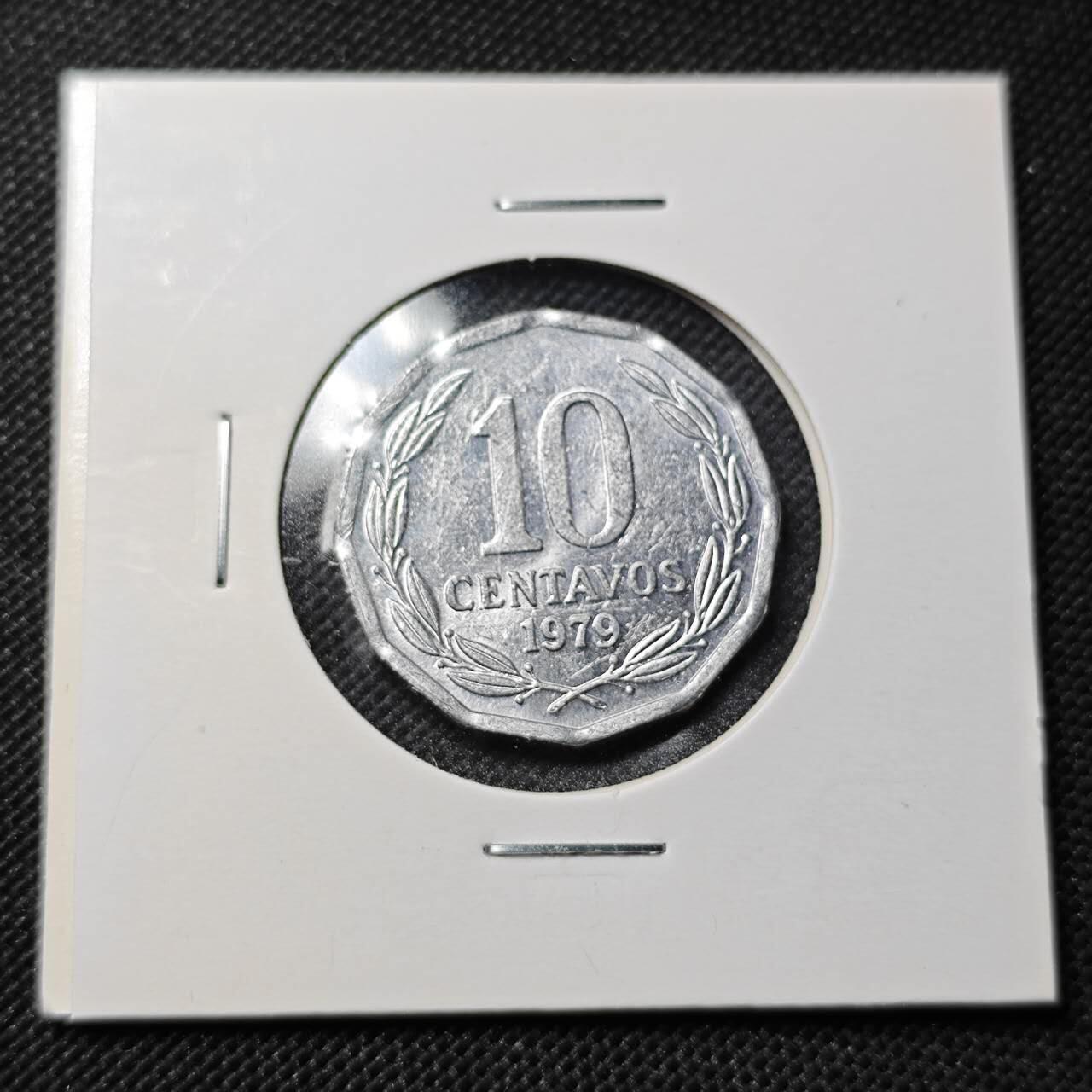 KK钱币收藏小铺  第364场  2月预留时间 周末发货  1979智利10分