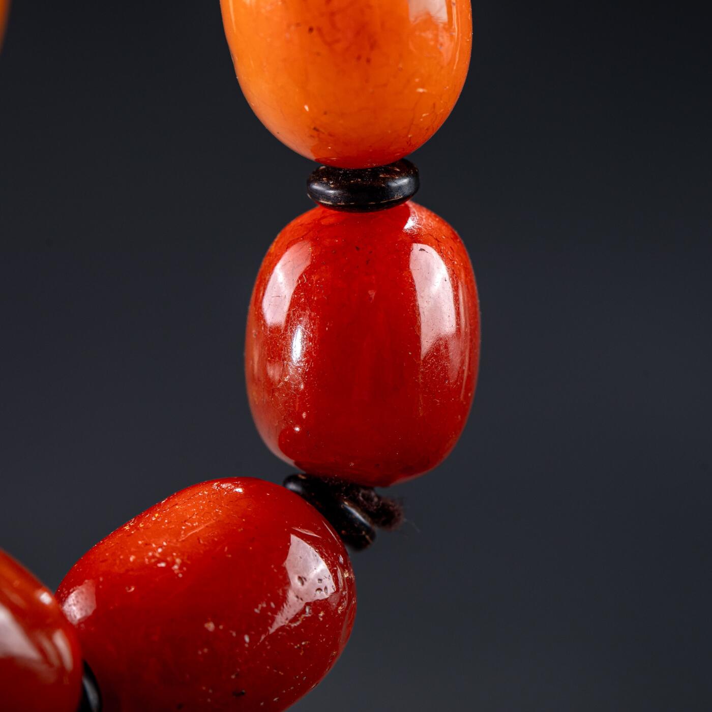 日本大阪雅和auction 2025金秋競賣會第一期 西亞蜜蠟手串34.6g 尺寸:L:10cm