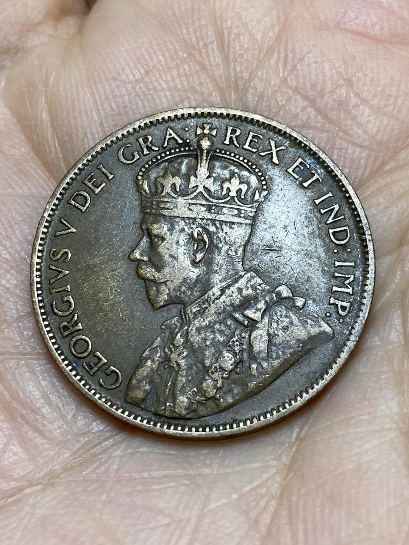 2025年第一百二十二场(总第一百四十八场）外国好品散币(免佣金) 好品–加拿大🇨🇦1913年1分(乔治五世第二版)