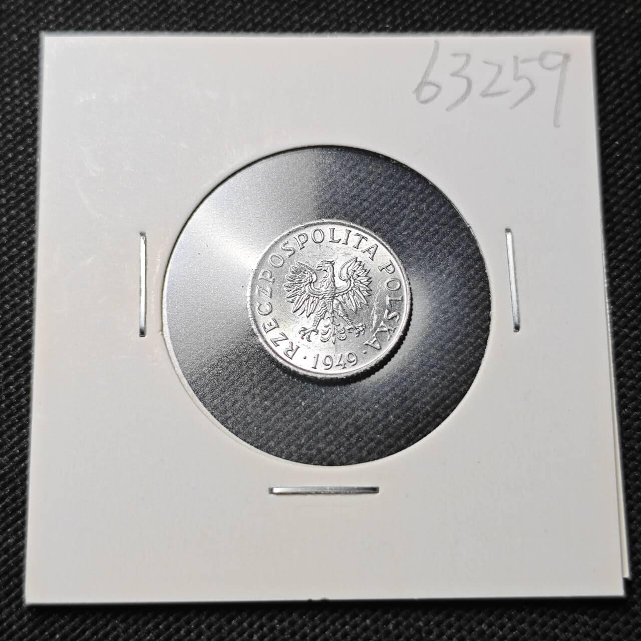 KK钱币收藏小铺  第363场  2月预留时间 周末发货  1949波兰1格罗申