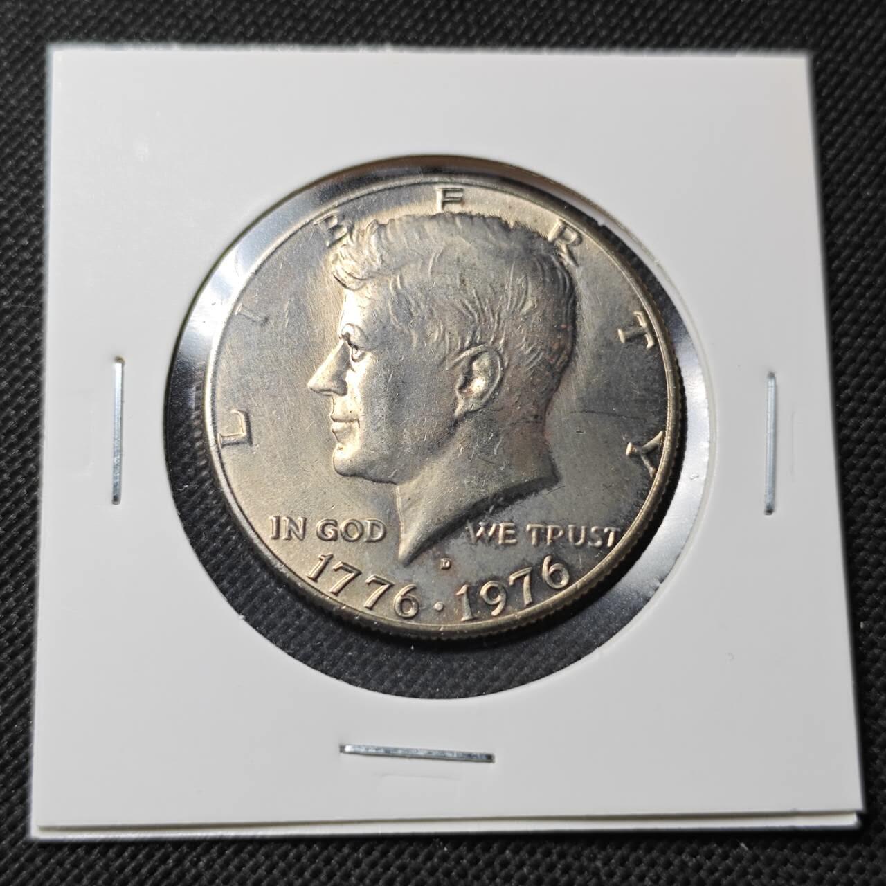 KK钱币收藏小铺  第364场  2月预留时间 周末发货  美国50分纪念币 建国200周年