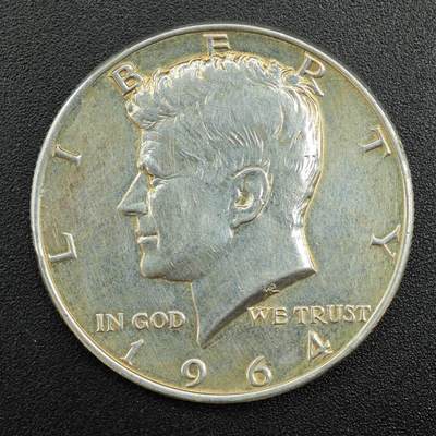 【淘币小摊】实时拍第七百八十七拍   银币套币场   满百包邮可预留二周 每周一统一发货   - 美国1964年肯尼迪半美元银币